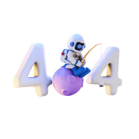 Erro 404  3D Illustration