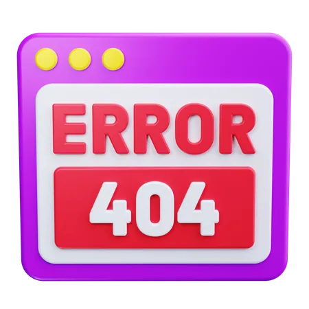 Erro 404  3D Icon