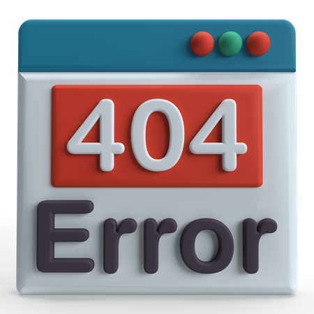 Erro 404  3D Icon