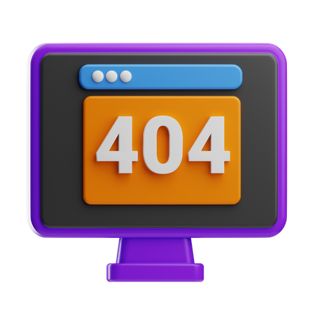 Erro 404 Segurança da Internet  3D Icon