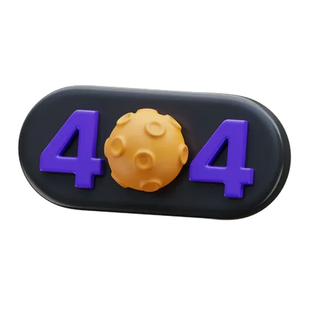 404 Error 3 D Illustration 3D Icon