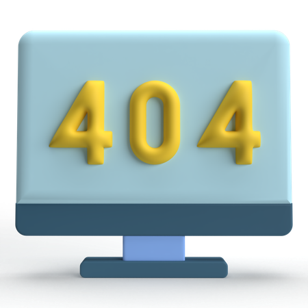 404 エラー  3D Icon