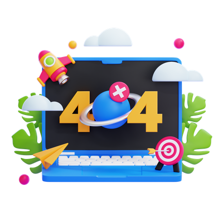 404 エラー  3D Icon