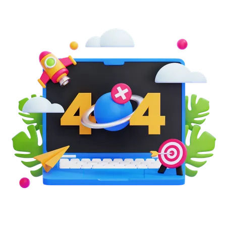 404 エラー  3D Icon