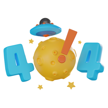 404 エラー  3D Icon