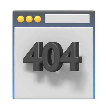 404 오류  3D Icon