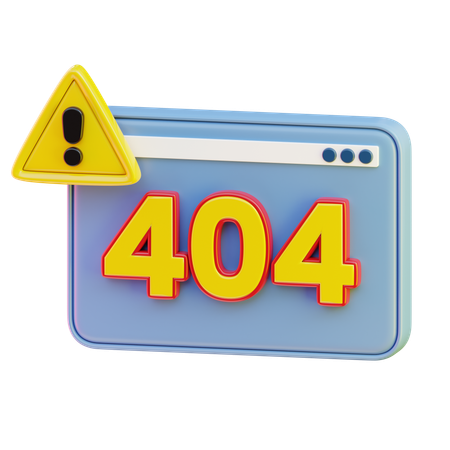 404 エラー  3D Icon