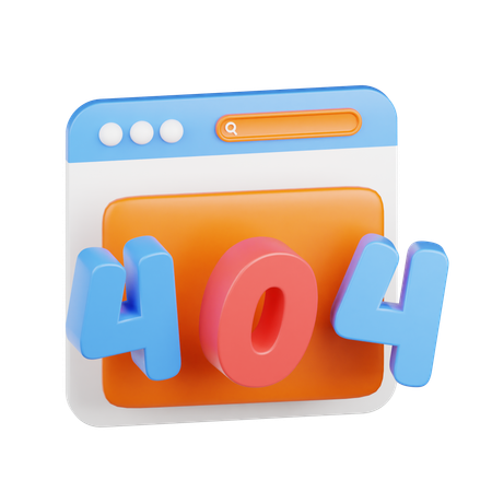 404 エラー  3D Icon