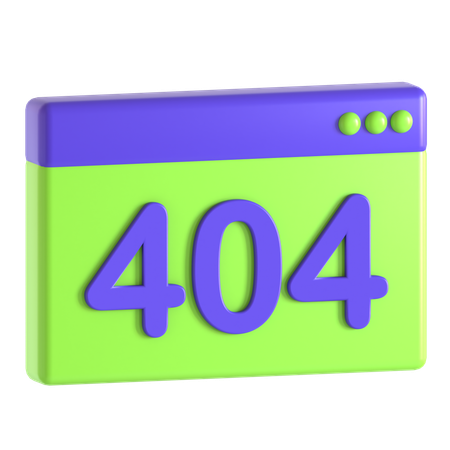 404 エラー  3D Icon