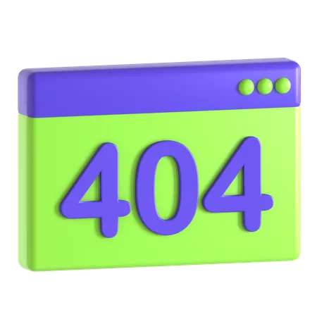 404 エラー  3D Icon