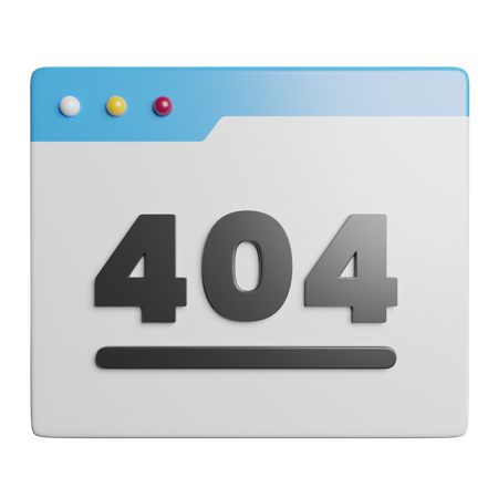 404 오류  3D Icon