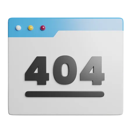 404 오류  3D Icon