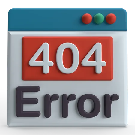 404 오류  3D Icon