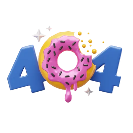 404 エラー  3D Icon