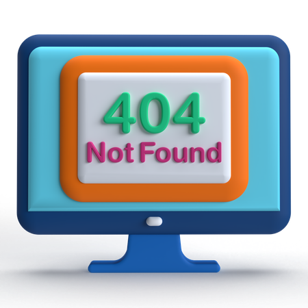 404 エラー  3D Icon