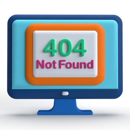 404 エラー  3D Icon