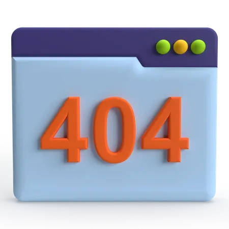 404 エラー  3D Icon