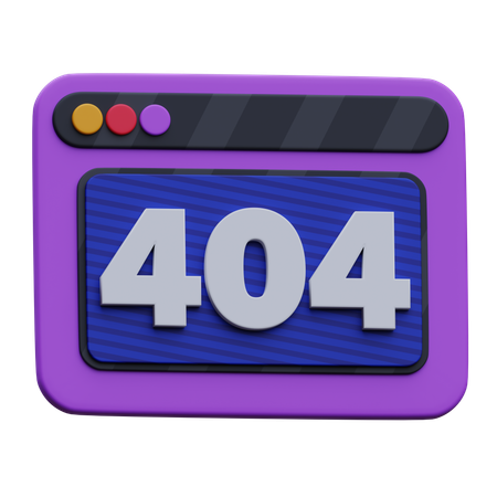 404 エラー  3D Icon