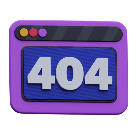 404 エラー  3D Icon