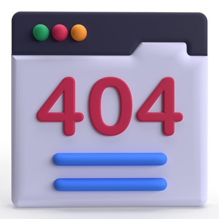 404 오류  3D Icon