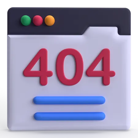 404 오류  3D Icon