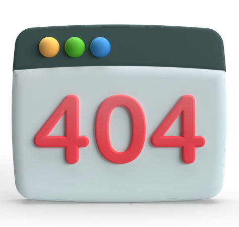 404 오류  3D Icon