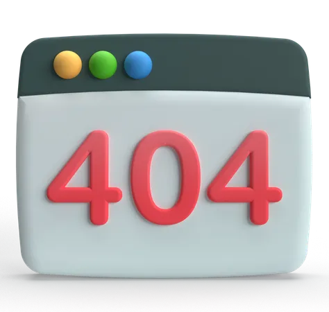 404 오류  3D Icon