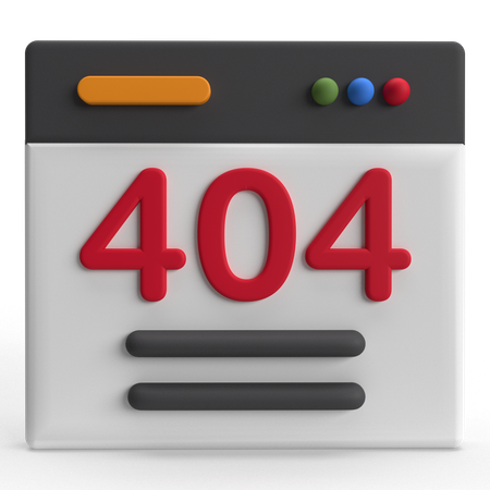 404 오류  3D Icon