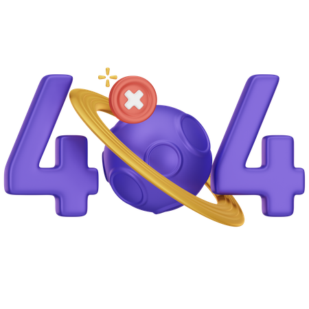 404 Error 3D Icon  3D Icon