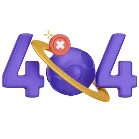 404 Error 3D Icon  3D Icon