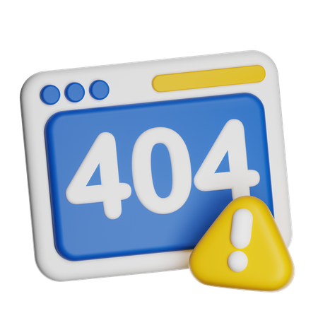 404 Error  3D Icon