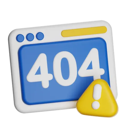 404 Error  3D Icon