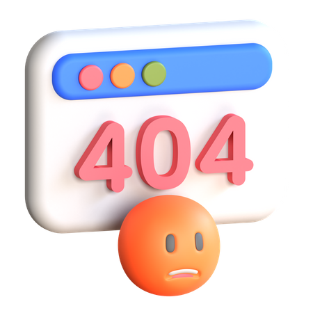 404 Error  3D Icon