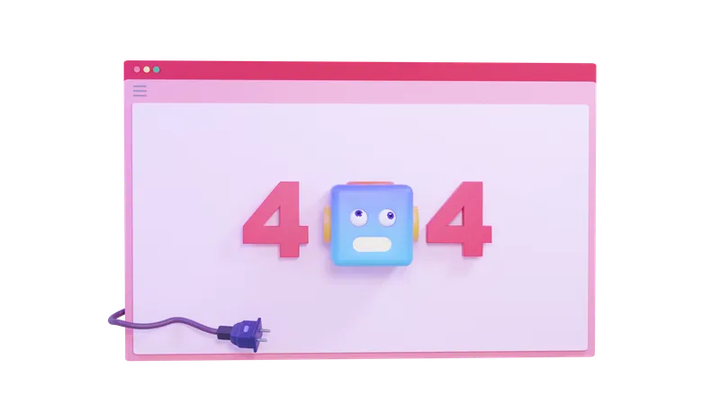 404 Error  3D Icon