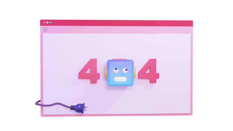 404 Error  3D Icon