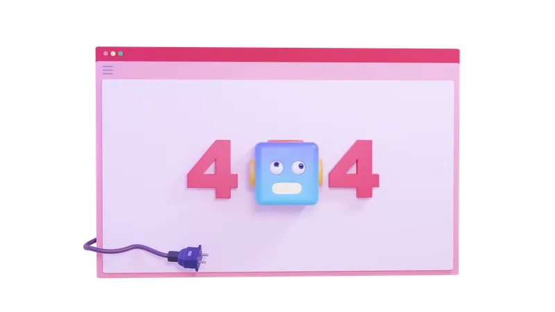 404 Error  3D Icon