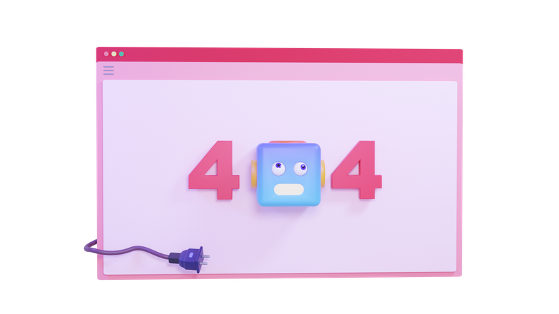 404 Error  3D Icon