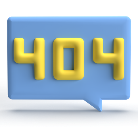 404 Error  3D Icon