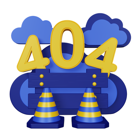 404 Error  3D Icon
