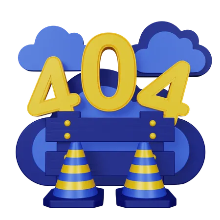 404 Error  3D Icon