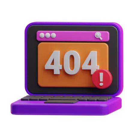 404 Error  3D Icon