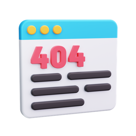 404 Error  3D Icon