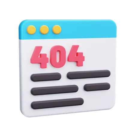 404 Error  3D Icon