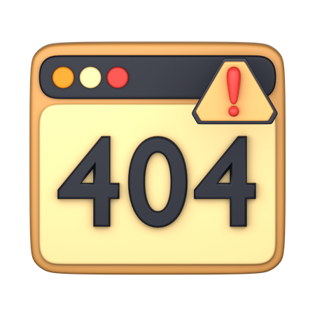 404 Error  3D Icon