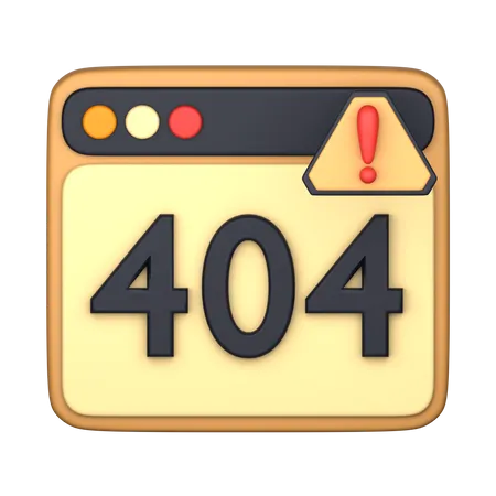 404 Error  3D Icon