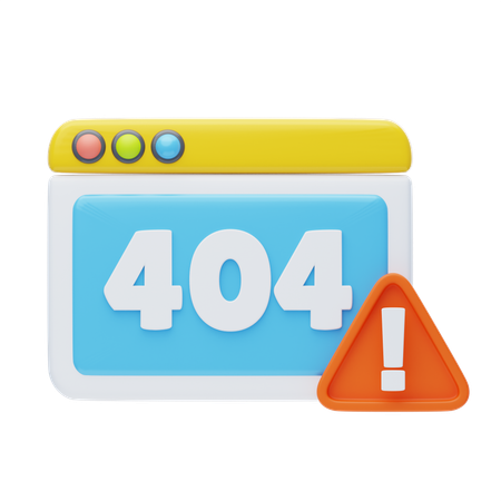 404 Error  3D Icon