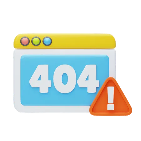 404 Error  3D Icon