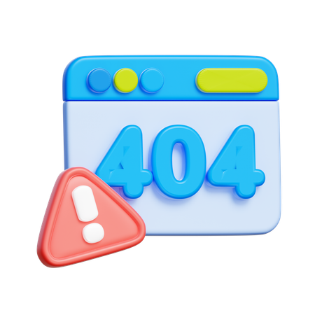 404 Error  3D Icon