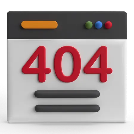 404 Error  3D Icon