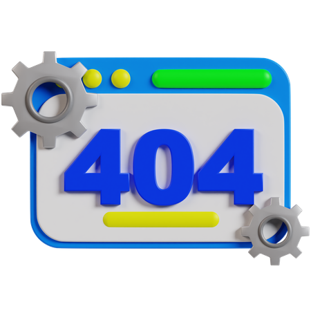 404 Error  3D Icon